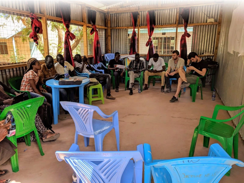 A Beekee Hub in action at Kakuma Camp